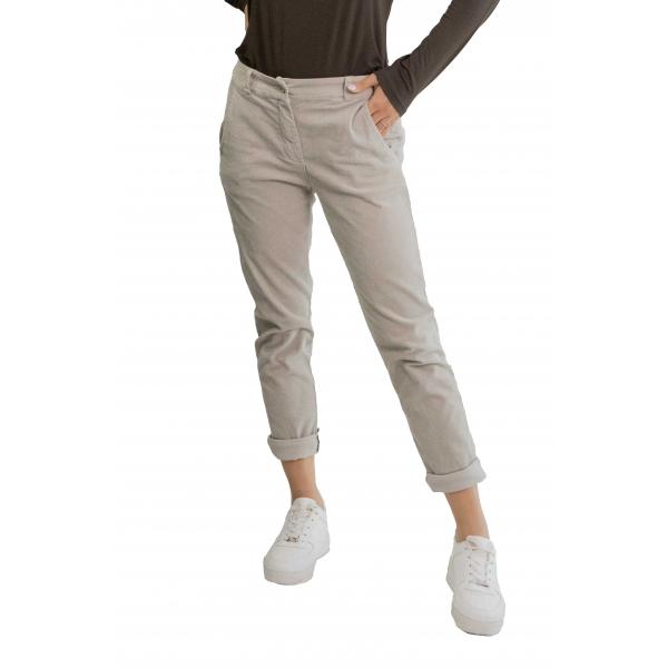 Chino senza pence in velluto 